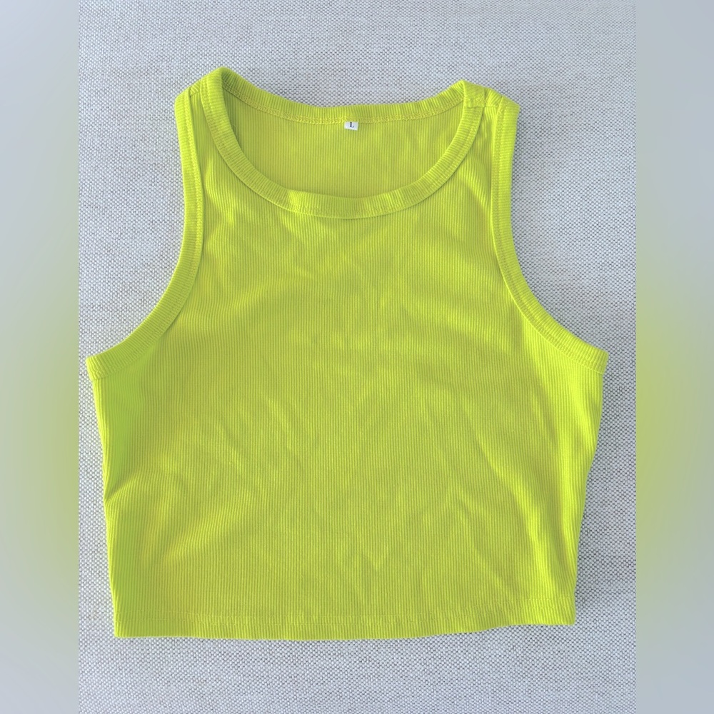 Neon lime crop top